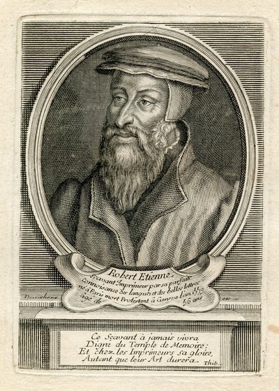 Portrait of Robert Estienne, 1559 by French School